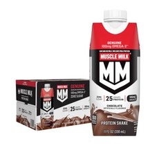 Muscle Milk Genuine 머슬 밀크 제뉴인 프로틴 쉐이크 초콜릿, 18개, 330ml