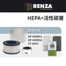 RENZA 空氣清淨機濾網 適用奇美 AP-04SRH1 AP-04SRGA CF-8020, 1個, 濾網