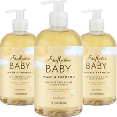 시어모이스처 로우 시어 카모마일 & 아르간 오일 키즈 워시 & 샴푸, 384ml, 3개