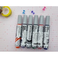 PENTEL 飛龍 百點 MAXIFLO MWL5M 粗字後壓白板筆/白板筆 好好逛文具小舖, 1個, 紅