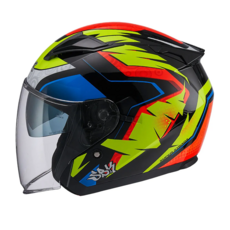 SBK TYPE-S II 彩繪半罩安全帽, 紅黃