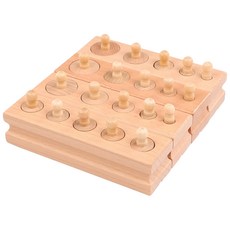 圓柱體插座蒙氏教具 (4個一組) 蒙氏 蒙台 蒙特梭利 教具 早教益智玩具, 詳見包裝