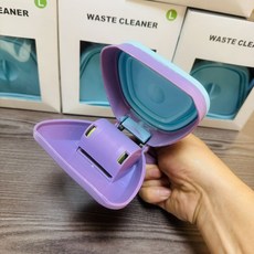 摺疊寵物拾便器外出遛狗撿屎器便攜夾便器小型垃圾袋鏟屎神器跨境, 1個, 藍白-小號