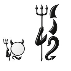 귀여운 3D PVC 데빌 스타일 데빌 자동차 스티커 방수 자동차 엠블럼 데칼 고트 장식 데빌 혼 차량 엠블럼 셀프 접착 로고 스티커 핏 데칼 블랙, Black, 1개