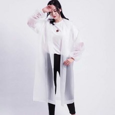우비 레인코트 경량우비 우의 일회용 비옷 여행용, 블랙