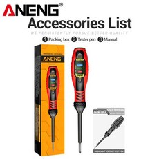 ANENG B18 하이라이트 전압 테스트 펜 단어십자 드라이버 다기능 NCV 전압 유도 전기 테스터 펜 도구, 03 Cross Red, 1개