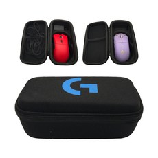 BSG G900 G903 지슈라 G603 G703 마우스 전용 파우치 안전보호 로지텍 마우스 호환 범용 휴대용 케이스 EVA폼 리시버 케이블 보관가능 보관함, 로지텍 마우스 에어폼케이스 EVA-블랙-공용, 로지텍 마우스 범용 호환, 1개