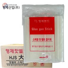 형제본드 핫멜트스틱 글루건 심 대 11mm 750g 1봉지, 10개