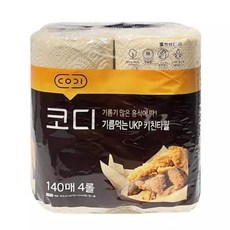 코디 키친타올 주방 페이퍼 타올 키친타월 140매 4롤, 1개