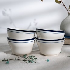 시라쿠스 뉴욕 킹스인 디저트 플레이팅 그릇 미니볼, 미드나잇 블루, 4개