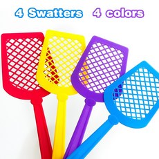 YO 益智趣味玩具瘋狂蒼蠅拍，高頻英語單詞認知，親子互動早教學習桌面遊戲, 4個-隨機顏色, 1個