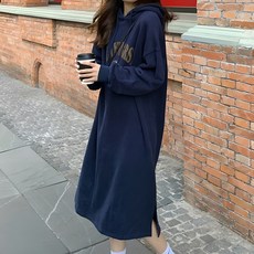 Goodif 女性舒適寬鬆連帽連身裙