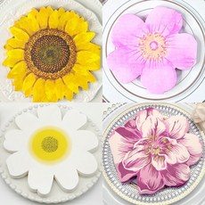 오릴리 파티 플라워 디자인 테이블 냅킨 엣지컷, 1세트, 20개입, 블루밍가든