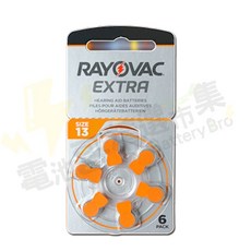 RAYOVAC 鋅空氣助聽器電池, 1個, PR48(13)橘色