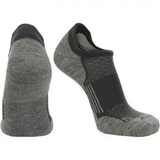 힐 탭 타겟 압축 쿠션 및 통기성이 있는 노 쇼 러닝 골프 양말 남성 여성 발목 스포츠, Graphite/Grey, Medium, Graphite/Grey
