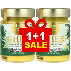 포스앤하트 기 Ghee 정제 버터 오리지널 레시피 255g 2개