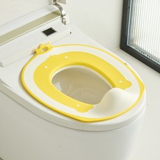 兒童坐便圈 嬰幼兒硅膠馬桶墊 加大號寶寶坐便器輔助神器, 1個, 黃色