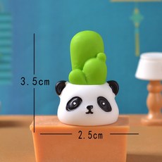 動物盆栽系列仙人掌魚缸裝飾擺件 水族箱造景 桌面微景觀生態, 1個, 06 熊貓