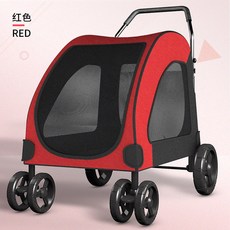 강아지유모차 펫모차 접이식 폴딩 견모차 교환용 카시트 3컬러 냥모차, 레드카트 110근 적용