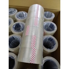 台灣高黏度膠帶48mm/90Y 透明封箱膠帶 高黏性網拍出貨膠帶, 1個, 1條6顆膠帶