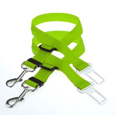 ZEZEPET 애견 자동차 안전줄 벨트, 그린, 2개
