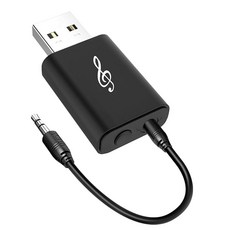 블루투스 5.0 송신기 수신기 어댑터 TV/PC/헤드폰/자동차 스테레오/홈 시어터용 3.5mm 휴대용 무선 오디오 송신기 수신기 동글 전원 공급 장치용 USB 짧은 대기, 블루투스 5.0 송신기 수신기 어댑터, TV/PC/헤드