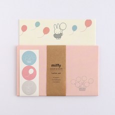 莫莫日貨 日本製 Green Flash 米飛兔信紙信封組 (共四款) 可愛造型信紙組 高質感日式信紙, 1個, 01.氣球款 BM393