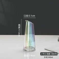 日式水晶玻璃分酒壺 酒吧調酒醒酒器 紅酒葡萄酒醒酒器 9 3, 1個, 企鵝玻璃分酒器 炫彩 340ml