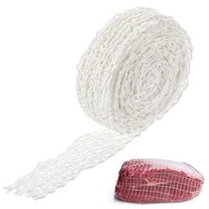 Josojoou 5m/16.4피트 쇠고기 고기 그물 롤 신축성 있는 메시 정육점 끈 고기 요리 또는 건조 소시지 만들기용 고온 방지 가금류 그물