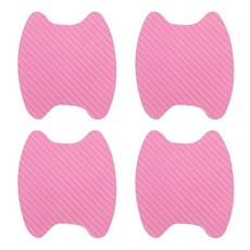 HARFINGTON 4피스 자동차 도어 핸들 스크래치 프로텍터 탄소 섬유 볼 3D 스티커 페인트 보호 필름 커버 액세서리 모든 자동차용 옐로우 172061, 핑크