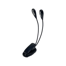 NW 무선 독서등 휴대용 여행용 집게형 조명, 블랙, 각도조절 가능, 배터리 작동