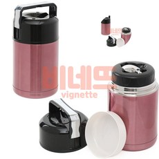 보온죽통 1L 로즈레드 미니죽통