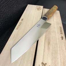 職匠 鏡面 切付 劍型牛刀 強化穩定木柄 刃長20.5cm 含木盒, 1個