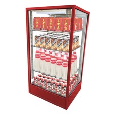 업소용 보온고 보관 캔 우성 커피 맥주 음료 냉장 온장고 쇼케이스 음료수 냉장고 워머 전기, 1. 빨간색 측면 음료 캐비닛 이중 도어 팬 모델