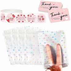 재밀봉 가능한 홀로그램 백 50개 대형 플라스틱 포장 파우치 캔디 샘플 백 투명 냄새 방지 지퍼락 백 화장품 포장 소규모 비즈니스용 14 x 24.4cm5.5 x 9.