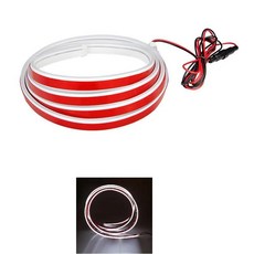 자동차 후드 주간 주행등 앰비언트 네온 램프 스트립 방수 스캔 분위기 백라이트, 1개, 6. 180cm-white color