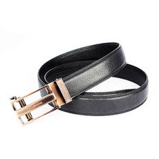 ELLE HOMME 品牌自動扣皮帶-細邊鏤空