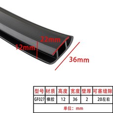 태양광 패널 틈새 문 바킹 틈막이 패킹 PVC 고무 차단, AB. GF027PVC 폭 36 높이 2
