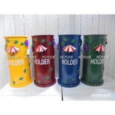 House傢飾館 鐵製花朵小雨傘造型傘桶/傘架/傘筒 4色限量款, 黃色, 1個