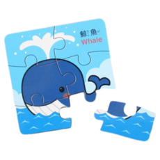 九童國際 小小拼圖家 海底世界幼兒拼圖 (6片-10片/一盒5組) 海底動物拼圖 兒童益智玩具, 多種顏色, 一盒入, 6片-10片