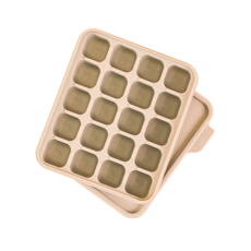 홍스파파 플래티넘 실리콘 이유식 큐브 이유식 준비물 얼음틀 아이스몰드 아이스 트레이 실리콘 몰드 마늘틀, 1개, 토피넛, 360ml