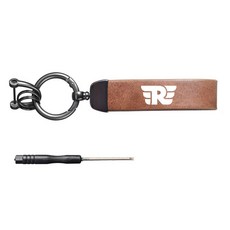 로얄 엔필드 인터셉터 650 GT 535 히말라얀 411 불릿/메테오/클래식 350 500용 가죽 오토바이 키체인 키링 선물, Brown 2