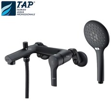 TAP 台灣製造 沐浴龍頭 淋浴水龍頭 烤黑色 日本進口陶瓷閥芯 大流量單段蓮蓬頭, 1個