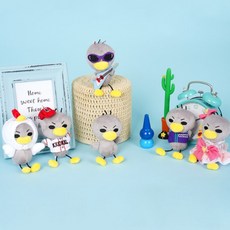 캐릭터 안녕 자두야 꼬꼬 가방고리 6종 택1 가방고리 키링 애착 동물 닭, 01.안녕자두야(꼬꼬)가방고리13cm