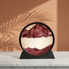 미츠케 3D Quicksand 무빙 샌드아트 모래 액자 흐르는 인테리어 소품 홈 장식품, 1개, 블랙-커피