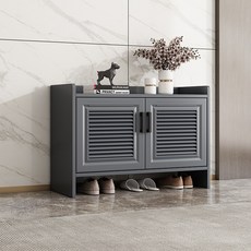 GEDLAO LIFE 全鋁合金玄關鞋櫃, 灰色兩門80*36*55【防水防曬】,整裝