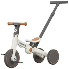 Lecoco樂卡 5S三輪車 平衡車 滑板車 滑步車 現貨, 奶白咖, 1個