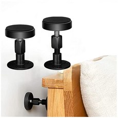 네이처맨 블랙 조절 가능한 나사산 침대 프레임 흔들림 방지 도구 2개 헤드보드 스토퍼 느슨해지지 않도록 하는 벽 고정 장치 설치가 간편함(1.1-2.5인치)