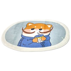 西格傢飾 珍珠奶茶少女仿羊絨速乾防滑地墊 約40 x 60cm 500g, 翹鬍達利, 1個