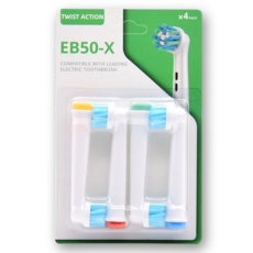 오랄비 호환가능 전동칫솔모 센서티브 리필모 4p, 1세트, 크로스액션